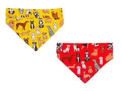 Nakura - Pet Bandana Combo - Yellow and Red