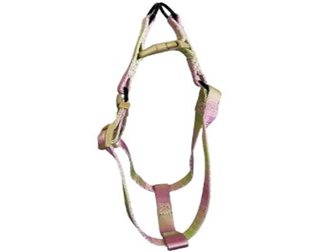 Nakura - Dog/Cat Harness And Leash - Pink And Yellow - Extra Small
