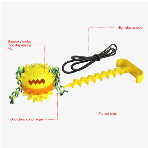 Nakura - Outdoor Tug Of War Toy For Dogs - Yellow