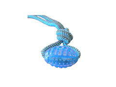 Nakura - Pet Tug Of War Rope Ball - Blue