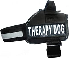 Nakura - Therapy Dog Harness With Removable Patches - Black - Medium