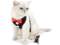 Nakura - Cat Or Dog Harness With Leash - Red Check Suite - Medium