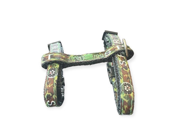 Nakura - Cat/Dog Harness And Leash - Green Camo