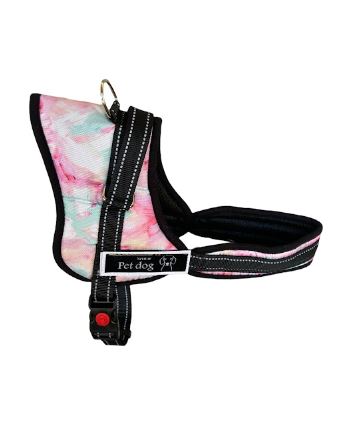Nakura Senior Dog Harness With Removable Patches - Light Pink - Large