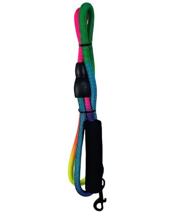 Nakura - Harness With Leash For Cats And Dogs - Neon Rainbow - Large