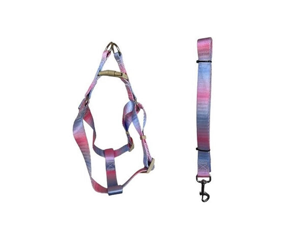 Nakura - Dog/Cat Harness And Leash - Pink And Purple - Large