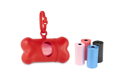 Nakura - Dog And Cat Waste Bag Holder And Waste Rolls - Red