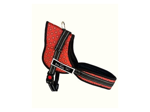 Nakura Senior Dog Harness With Removable Patches - Red - Large