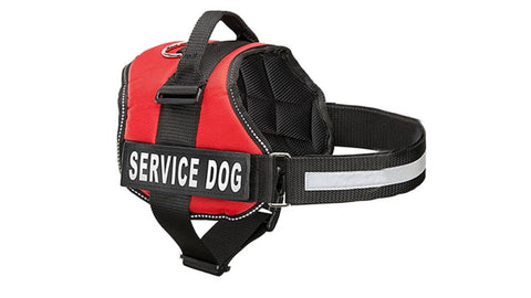 Nakura - Therapy Dog Harness With Removable Patches - Red - Medium