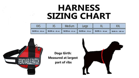 Nakura - Therapy Dog Harness With Removable Patches - Red - XL