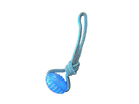 Nakura - Pet Tug Of War Rope Ball - Blue